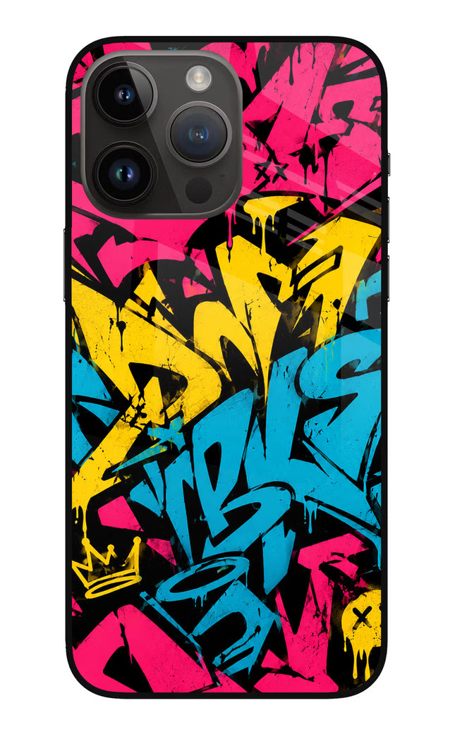 Graffiti Vibe iPhone 14 Pro Max Glass Case