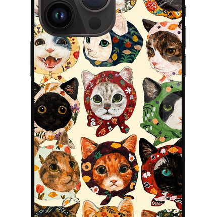 Cool Cat iPhone 14 Pro Max Glass Case
