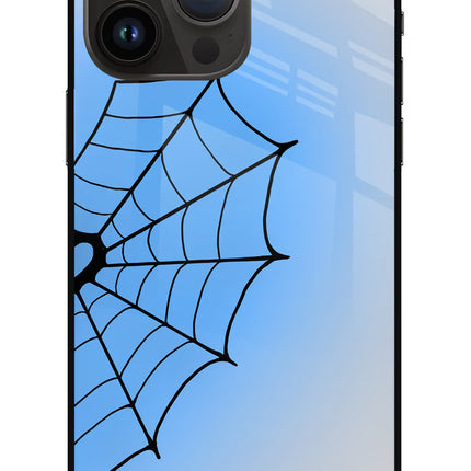 Blue Web iPhone 14 Pro Max Glass Case
