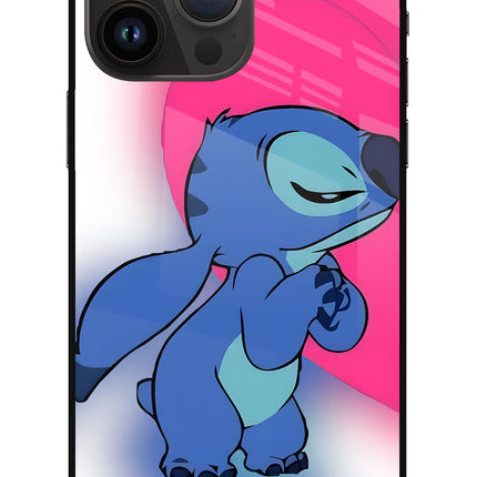 Stitch Hug iPhone 14 Pro Max Glass Case