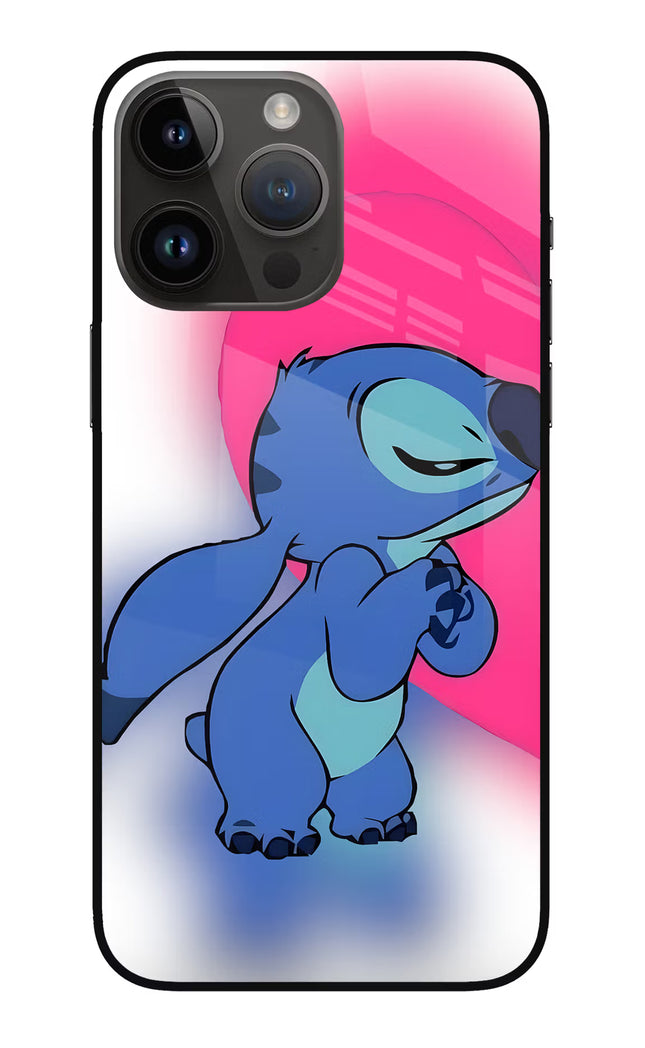 Stitch Hug iPhone 14 Pro Max Glass Case