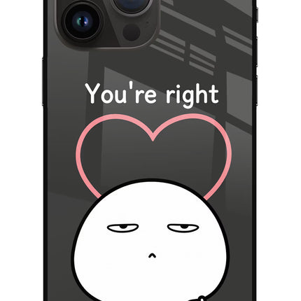 You're Right iPhone 14 Pro Max Glass Case