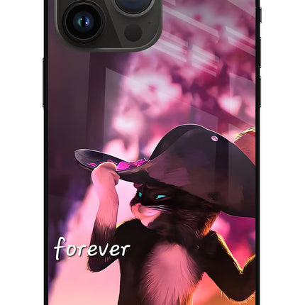 Forever Cat iPhone 14 Pro Max Glass Case