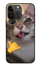 Silly Cat Call iPhone 14 Pro Max Glass Case