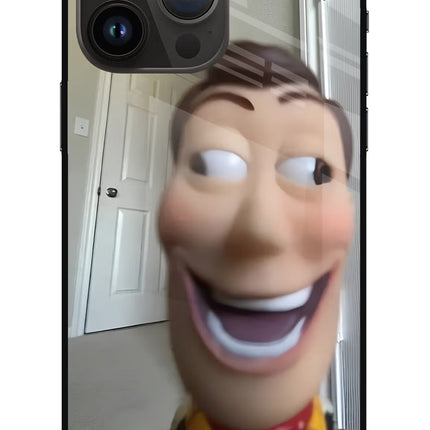 Side Eye Woody iPhone 14 Pro Max Glass Case