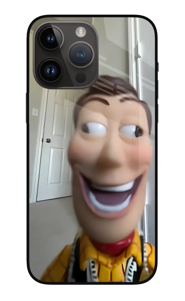 Side Eye Woody iPhone 14 Pro Max Glass Case