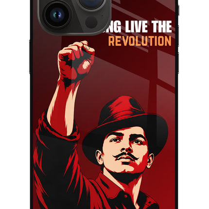 Bhagat Singh Revolution iPhone 14 Pro Max Glass Case