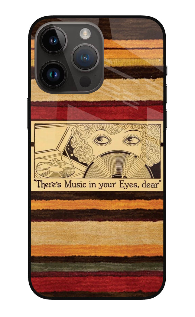 Vinyl Stripes iPhone 14 Pro Max Glass Case