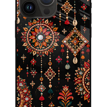 Boho Noir iPhone 14 Pro Max Glass Case