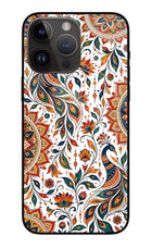 White Mayura iPhone 14 Pro Max Glass Case
