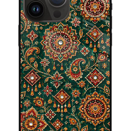 Green Pataka iPhone 14 Pro Max Glass Case