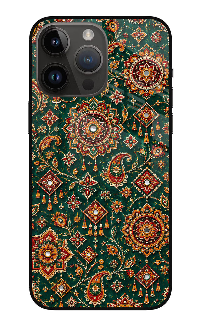 Green Pataka iPhone 14 Pro Max Glass Case