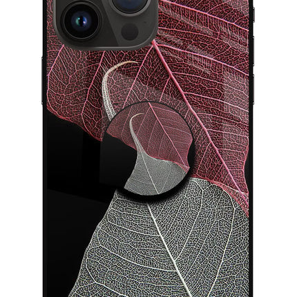 Leaf Pattern iPhone 14 Pro Max Glass Case
