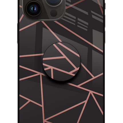 Geometric Pattern iPhone 14 Pro Max Glass Case
