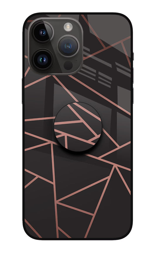 Geometric Pattern iPhone 14 Pro Max Glass Case