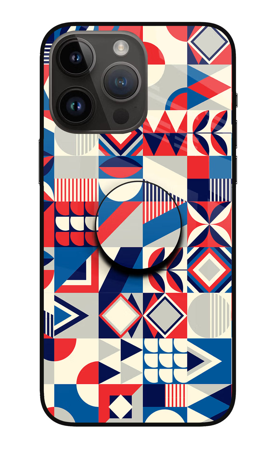 Colorful Pattern iPhone 14 Pro Max Pop Case, Metal case