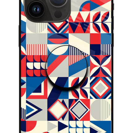 Colorful Pattern iPhone 14 Pro Max Glass Case