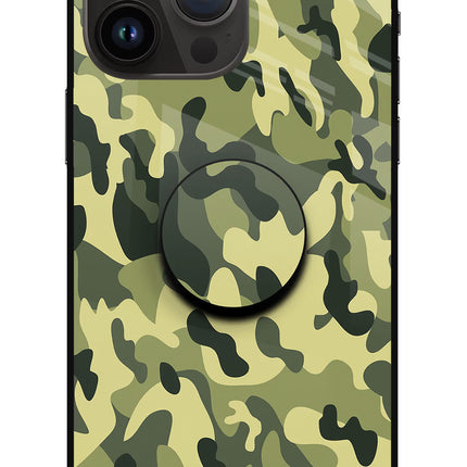 Camouflage iPhone 14 Pro Max Glass Case