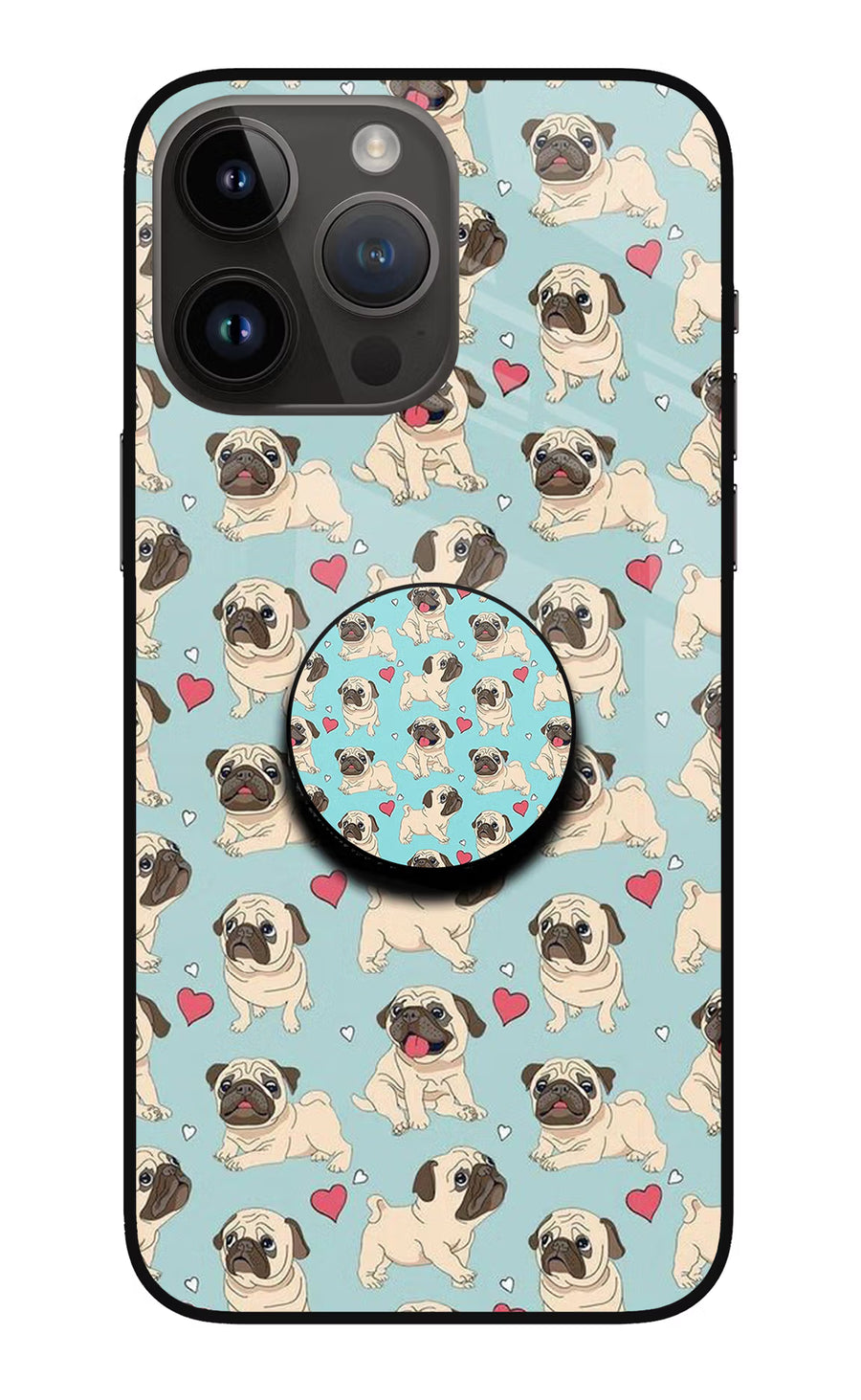 Pug Dog iPhone 14 Pro Max Pop Case, Metal case