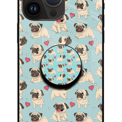 Pug Dog iPhone 14 Pro Max Glass Case