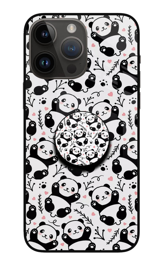Cute Panda iPhone 14 Pro Max Glass Case