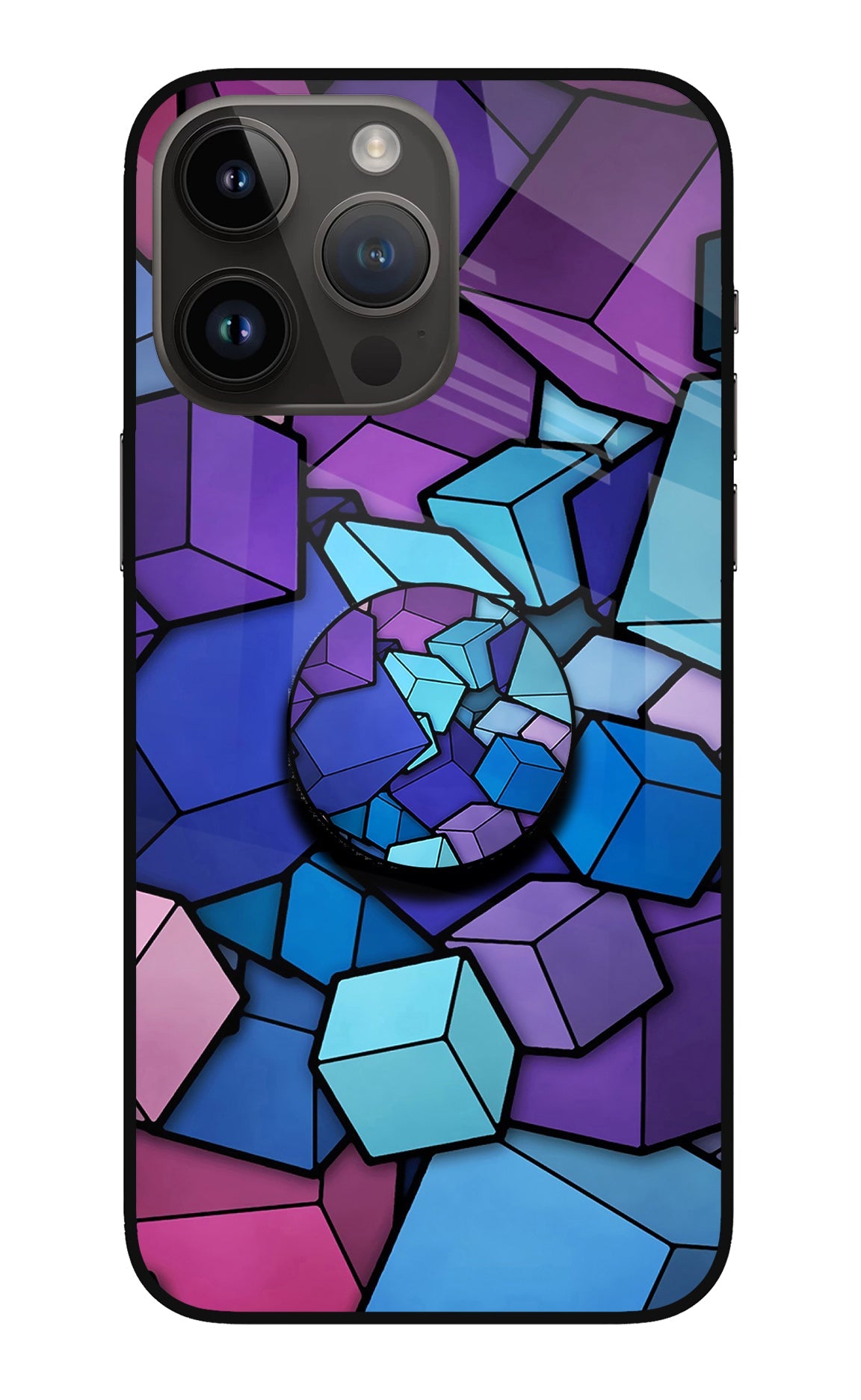 Cubic Abstract iPhone 14 Pro Max Glass Case