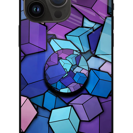 Cubic Abstract iPhone 14 Pro Max Glass Case