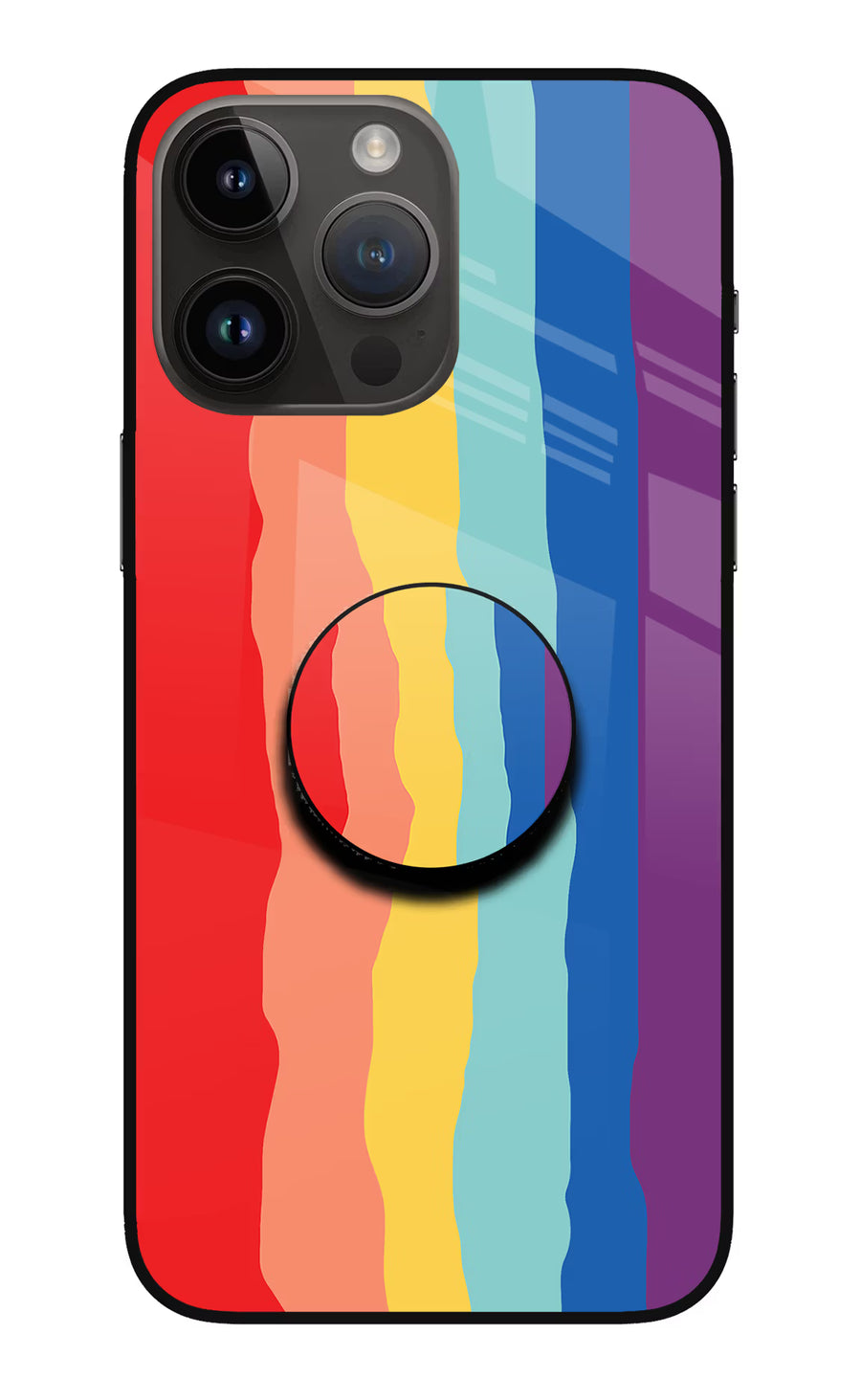 Rainbow iPhone 14 Pro Max Pop Case, Metal case