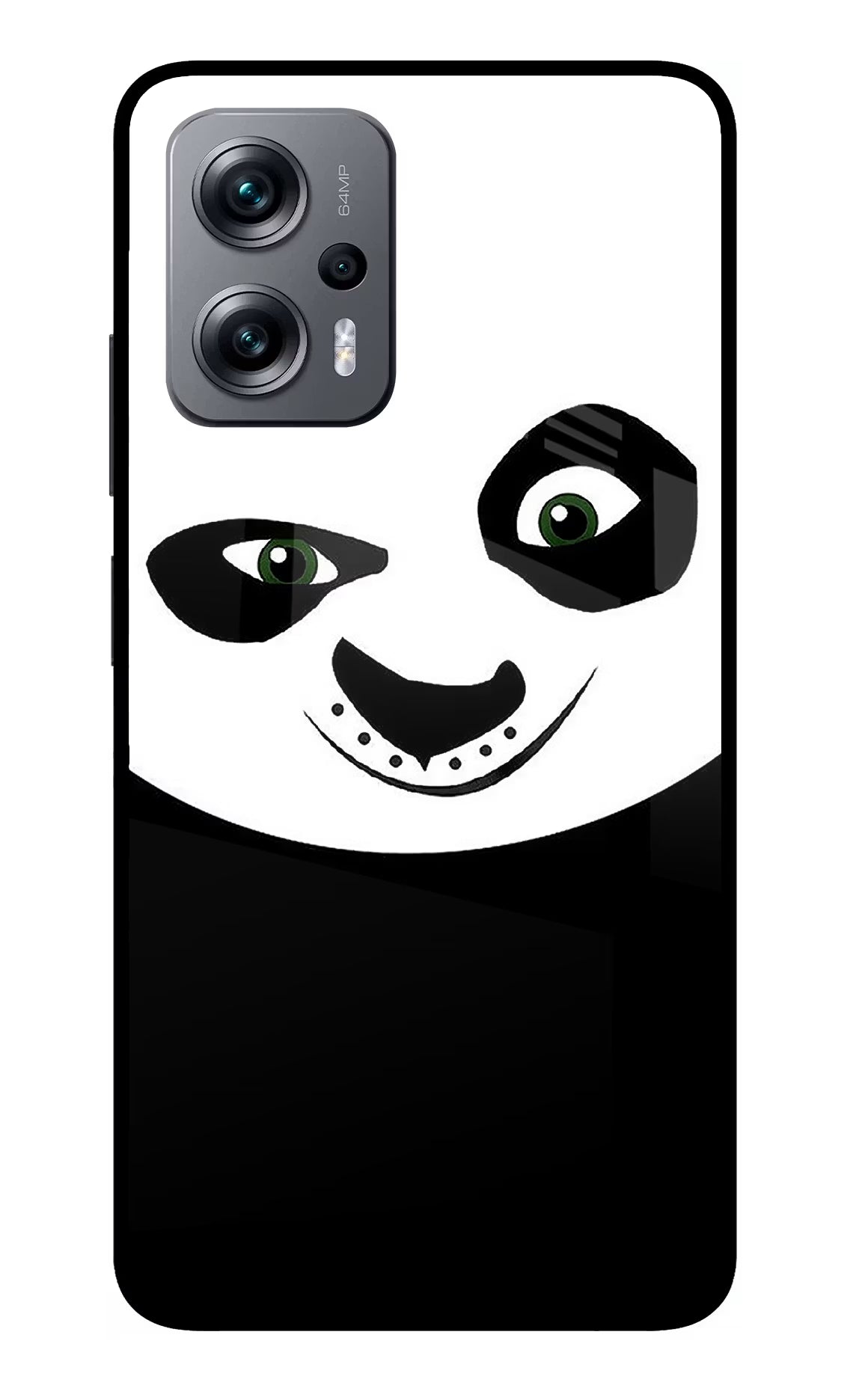 Panda Redmi K50i Glass Case Back Cover by Casekaro