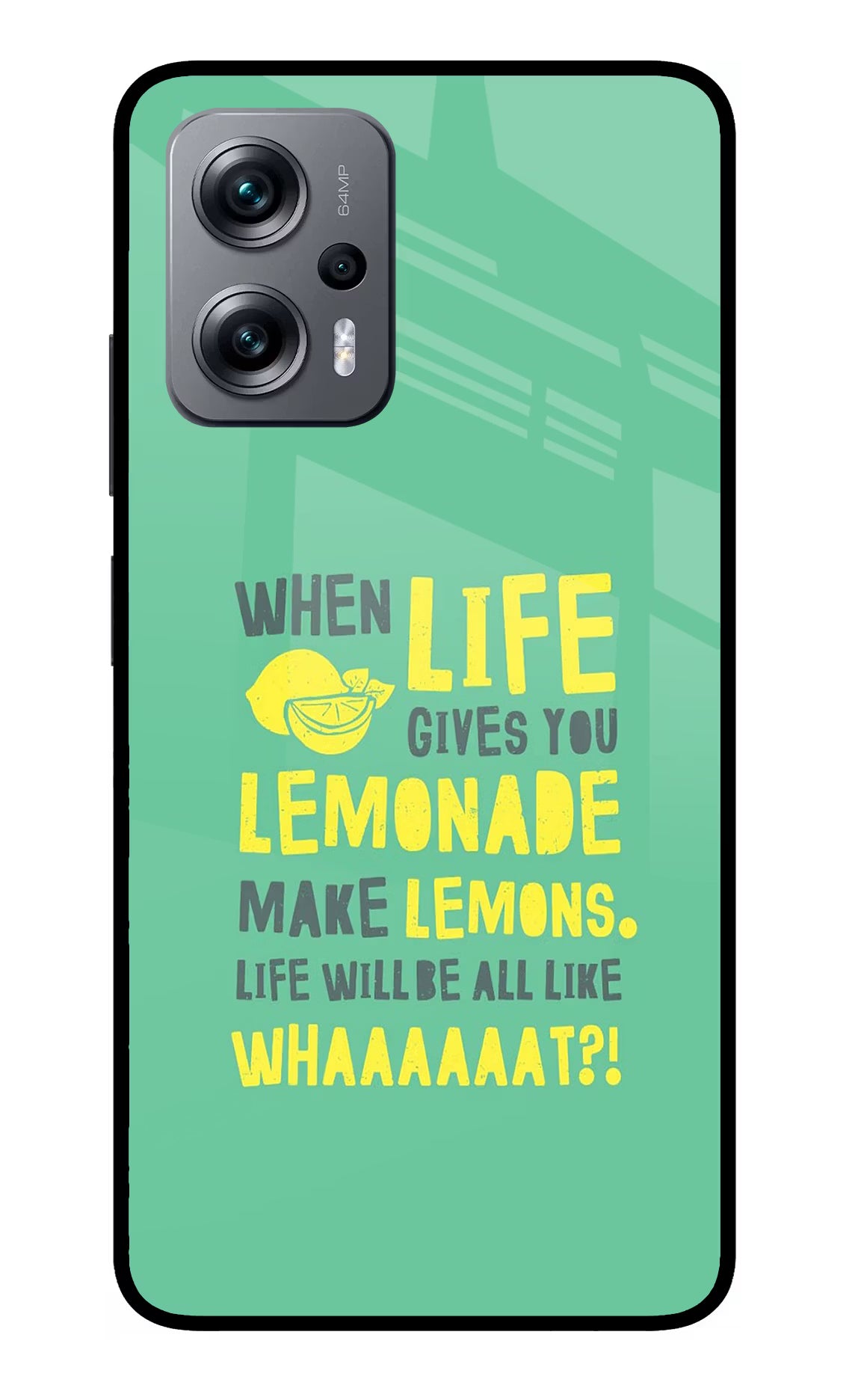 Quote Redmi K50i Glass Case Back Cover by Casekaro