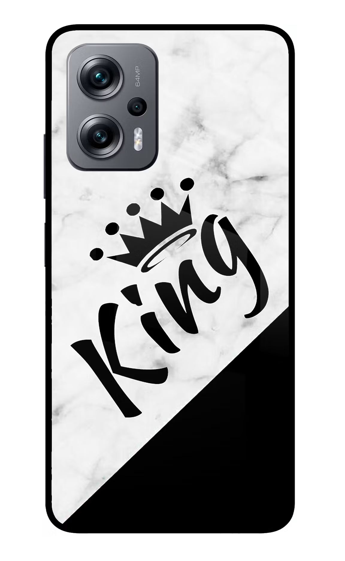 King Redmi K50i Glass Case Back Cover by Casekaro