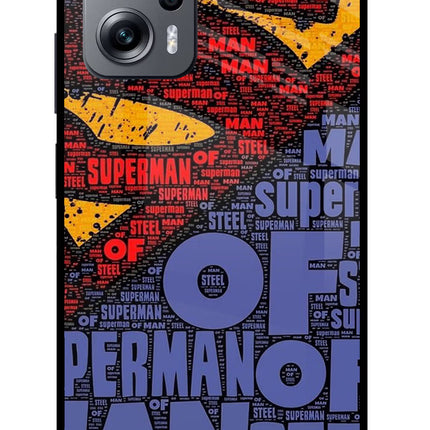 Superman Redmi K50i Glass Case Back Cover by Casekaro
