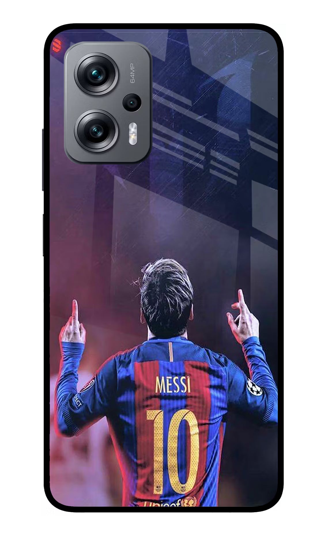 Messi Redmi K50i Glass Case Back Cover by Casekaro