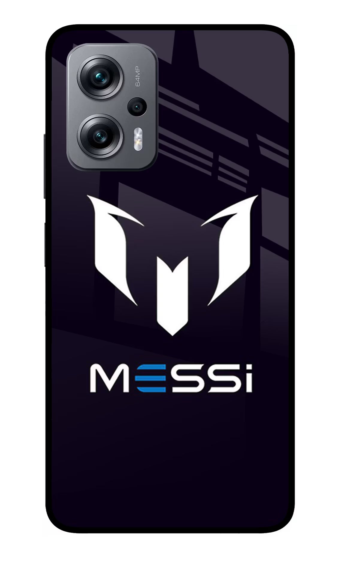 Messi Logo Redmi K50i Glass Case Back Cover by Casekaro