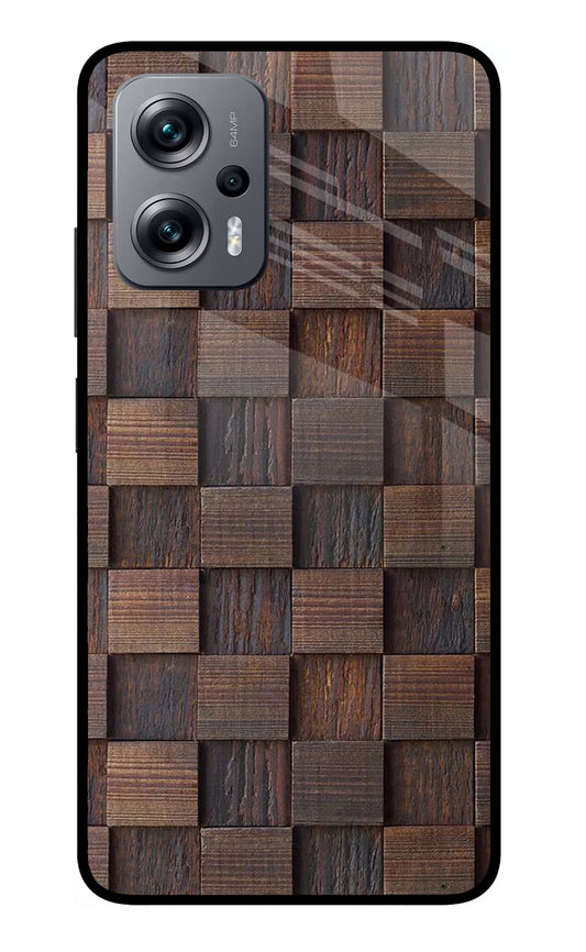 Wooden Cube Design Redmi K50i Glass Case