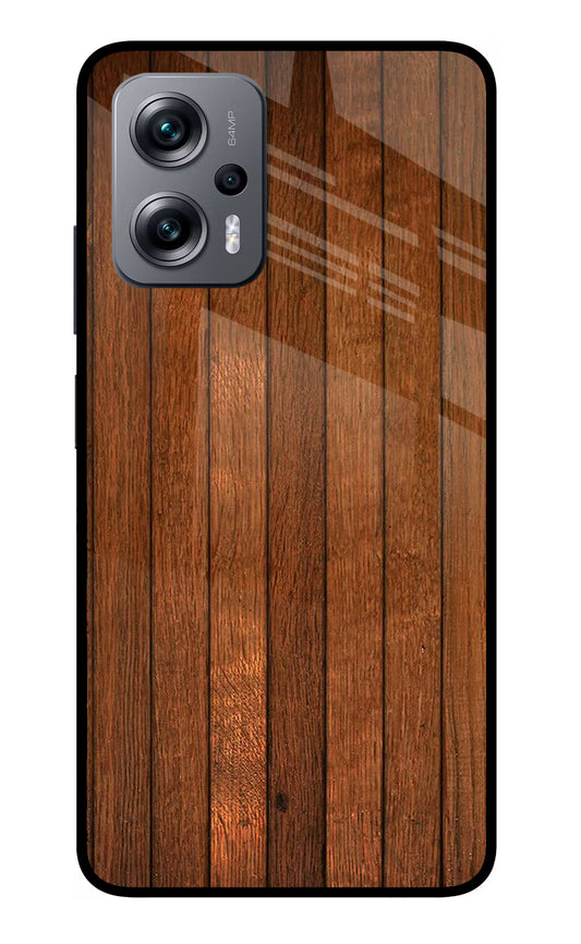 Wooden Artwork Bands Redmi K50i Glass Case