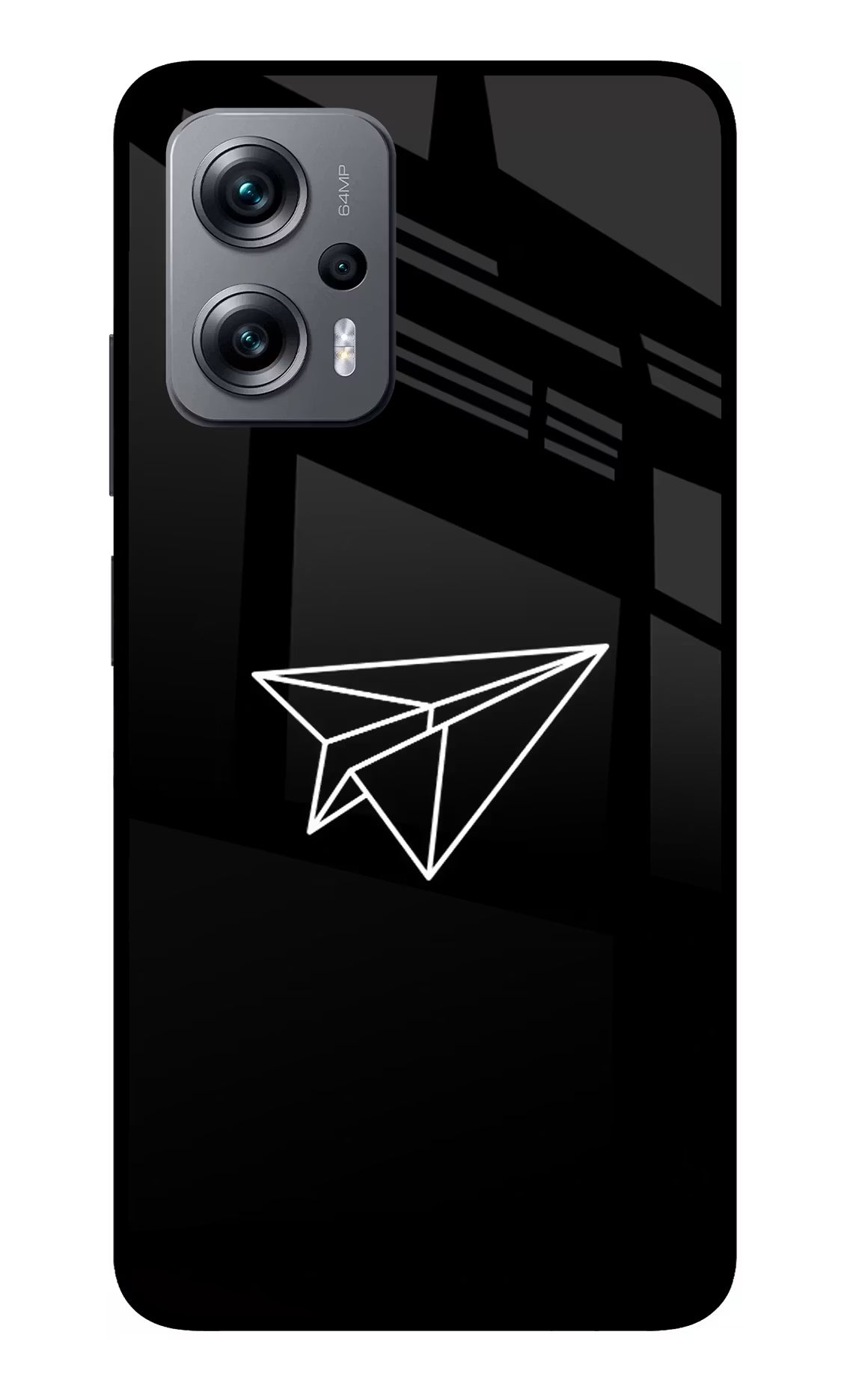 Paper Plane White Redmi K50i Glass Case