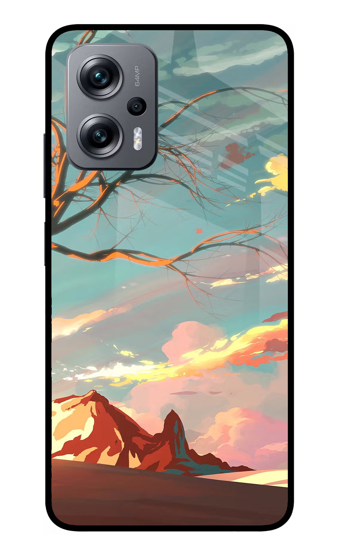 Scenery Redmi K50i Glass Case Back Cover by Casekaro