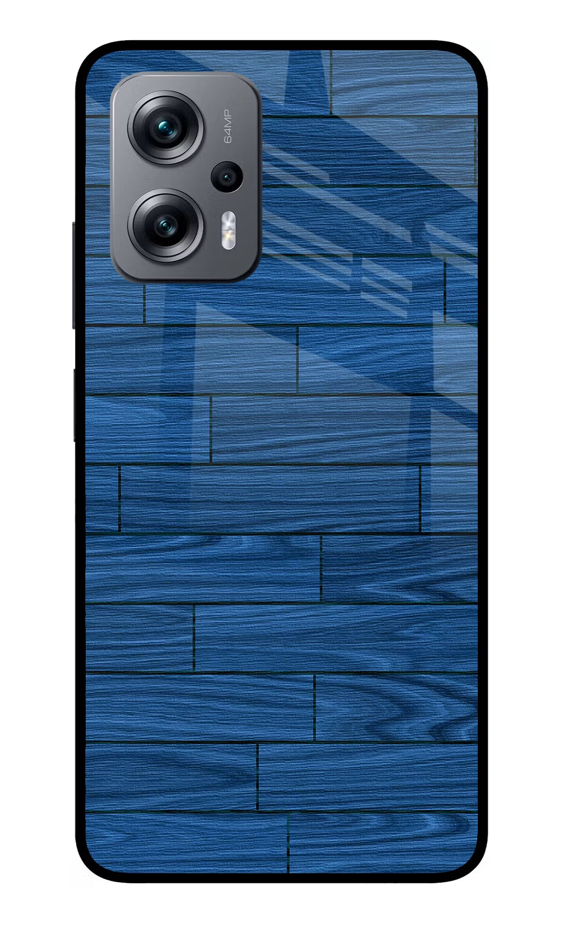 Wooden Texture Redmi K50i Glass Case Back Cover by Casekaro