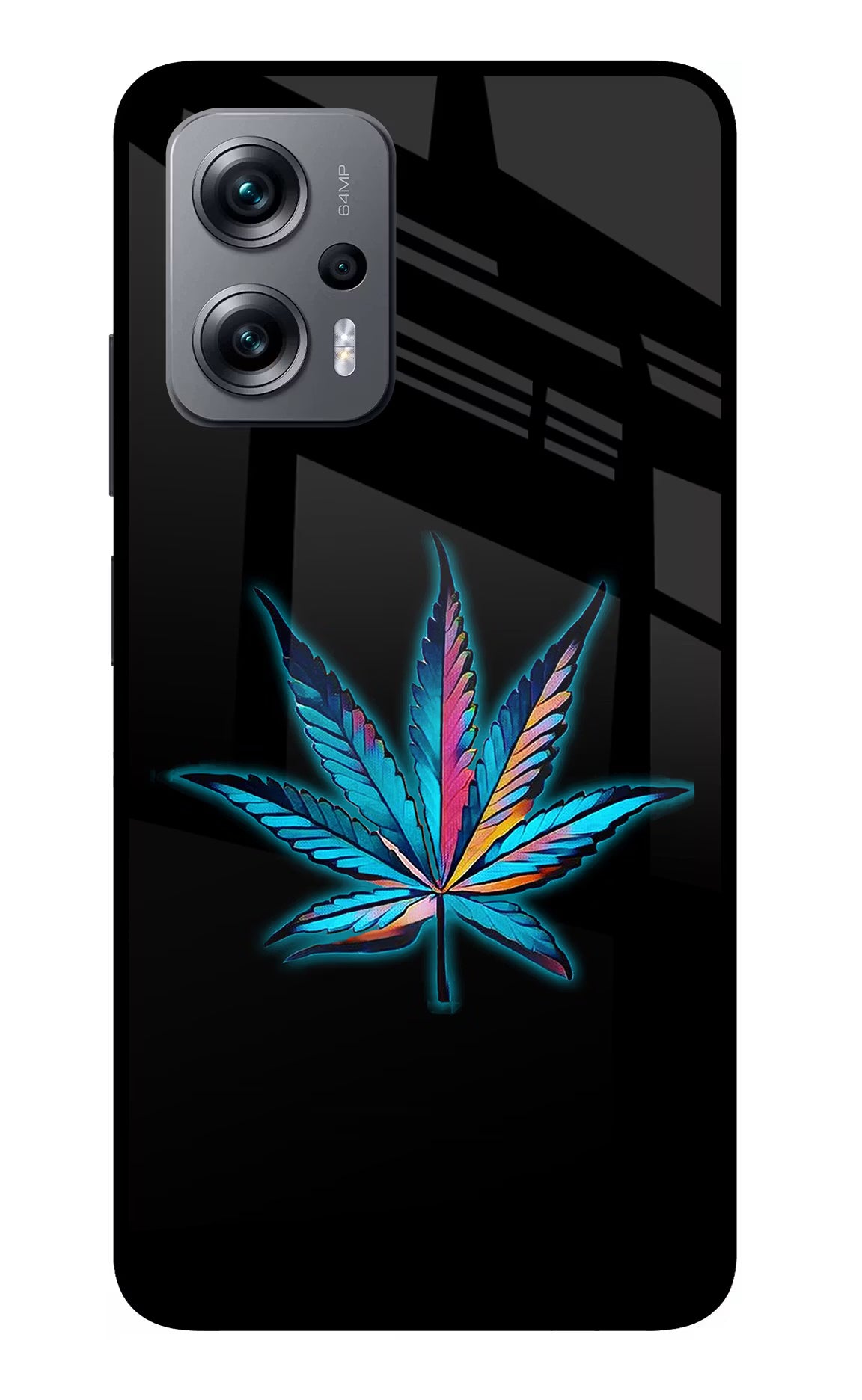 Weed Redmi K50i Glass Case Back Cover by Casekaro