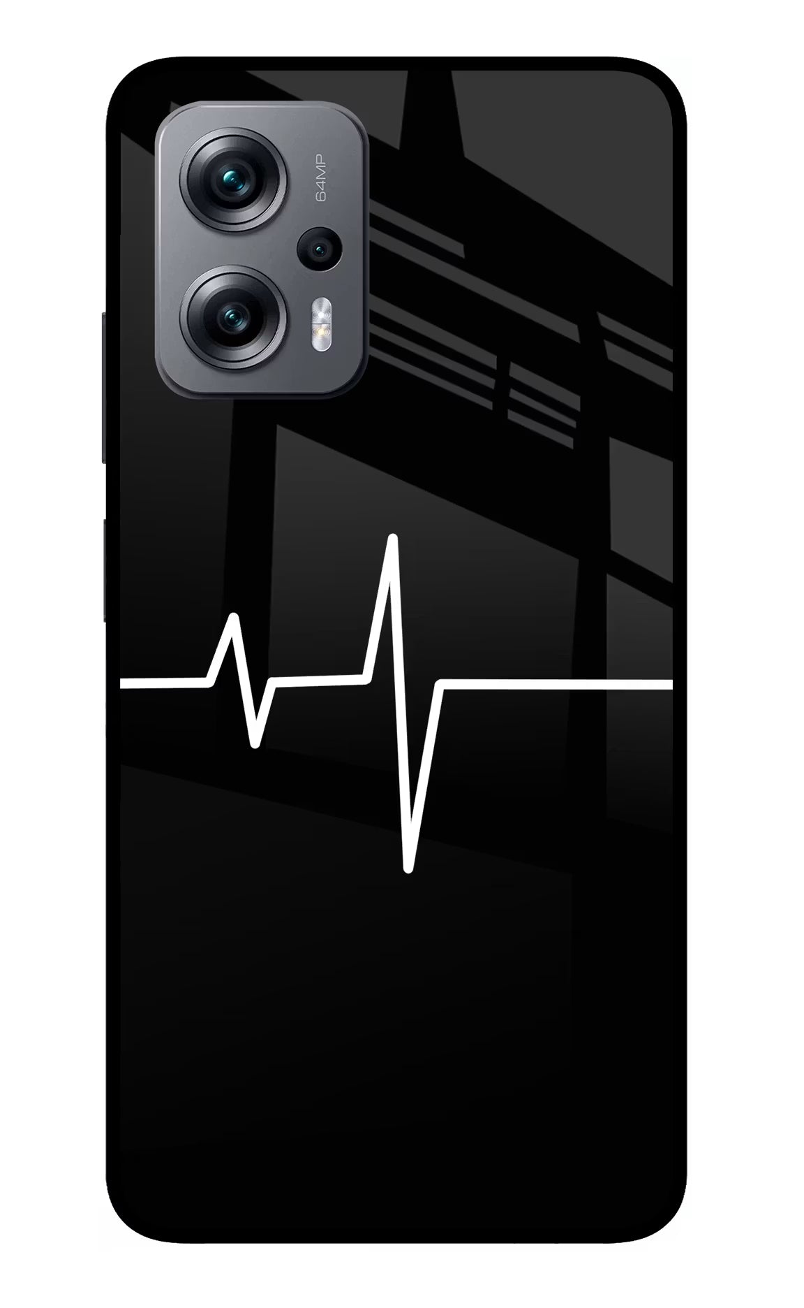 Heart Beats Redmi K50i Glass Case Back Cover by Casekaro