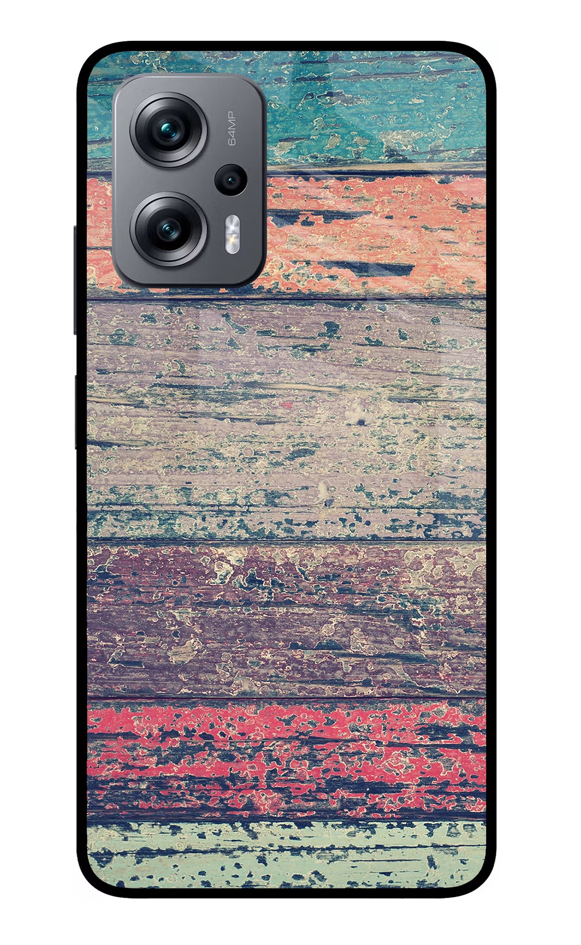 Colourful Wall Redmi K50i Glass Case Back Cover by Casekaro