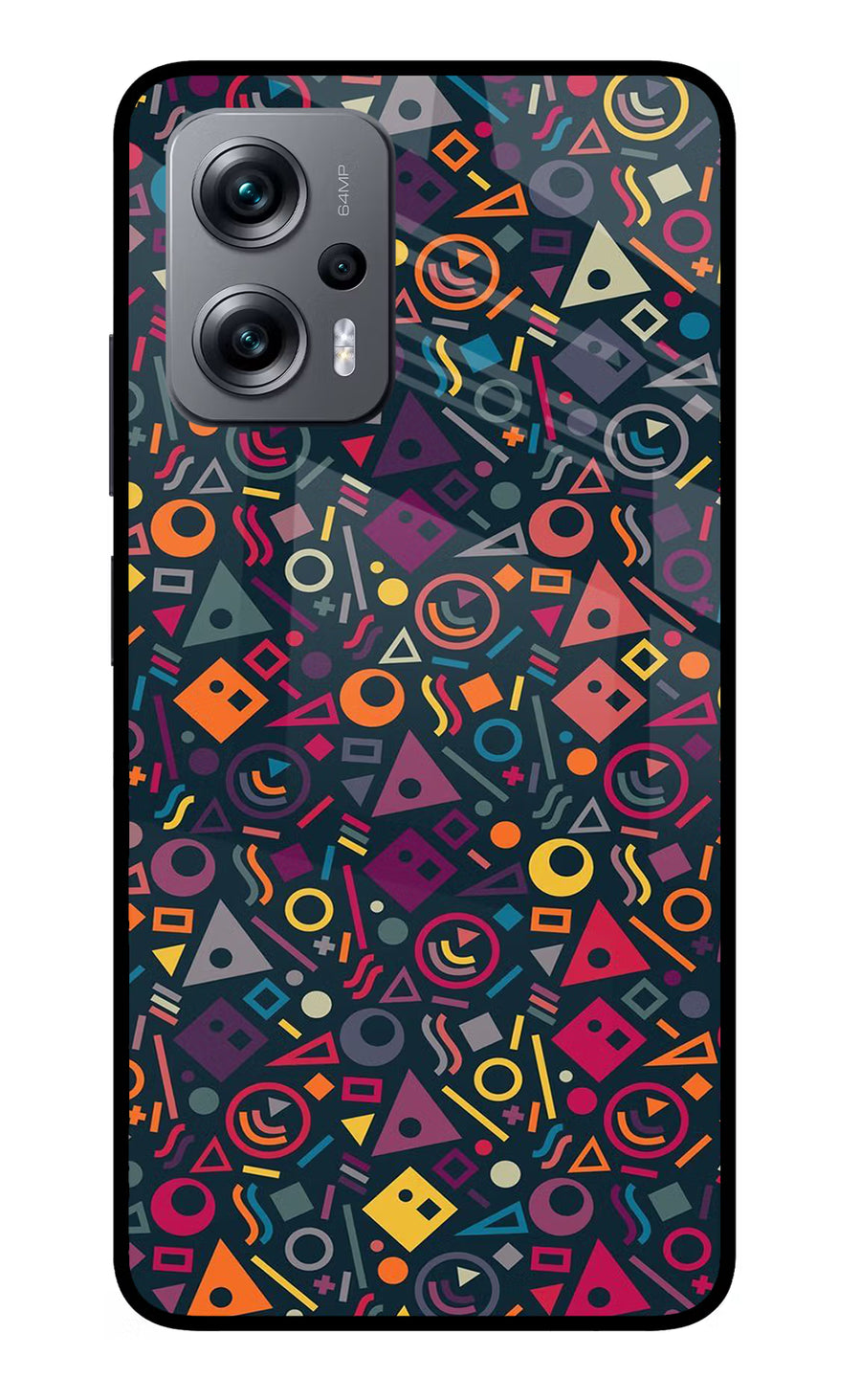 Geometric Abstract Redmi K50i Back Cover, Glass case