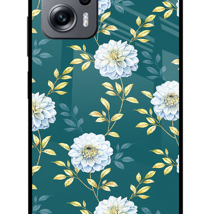 Flowers Redmi K50i Glass Case Back Cover by Casekaro