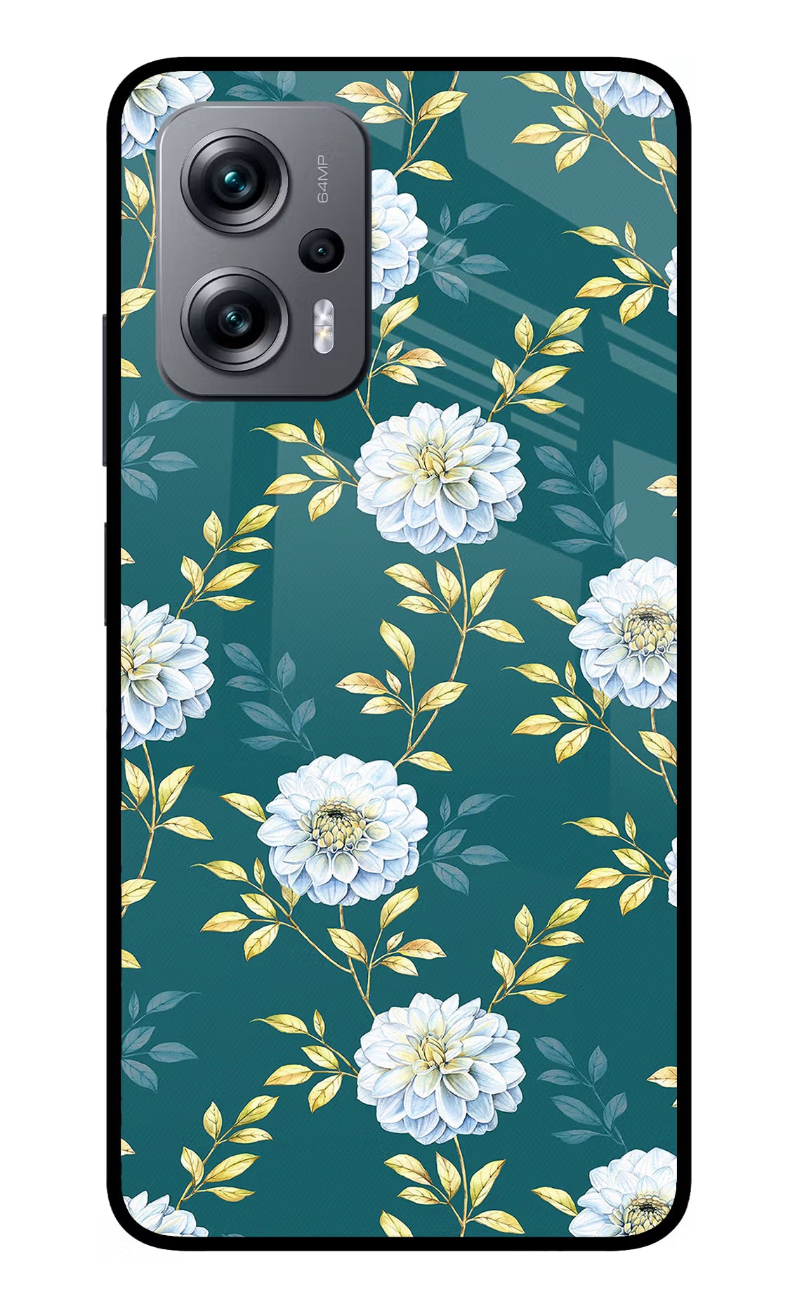 Flowers Redmi K50i Glass Case