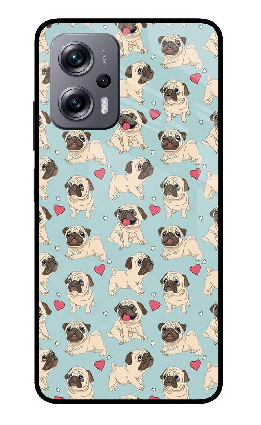 Pug Dog Redmi K50i Back Cover, Glass case