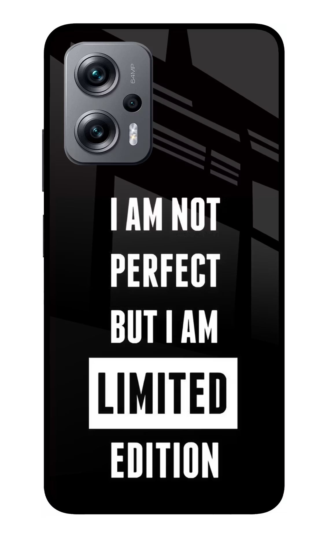 I Am Not Perfect But I Am Limited Edition Redmi K50i Glass Case Back Cover by Casekaro