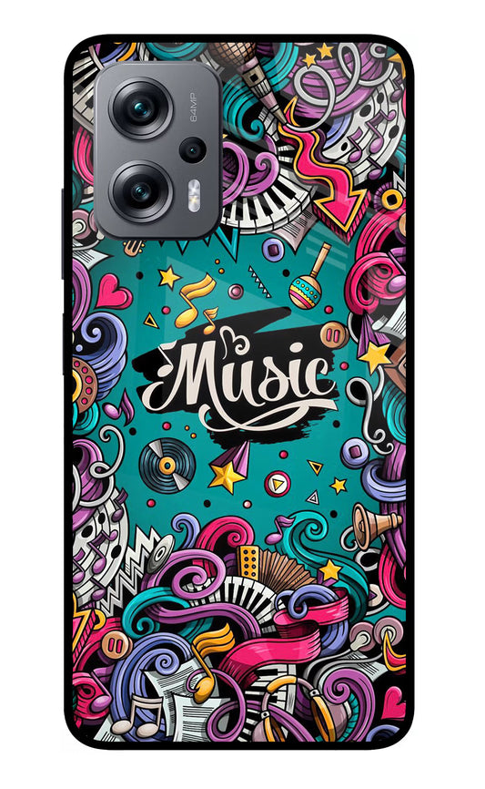 Music Graffiti Redmi K50i Glass Case