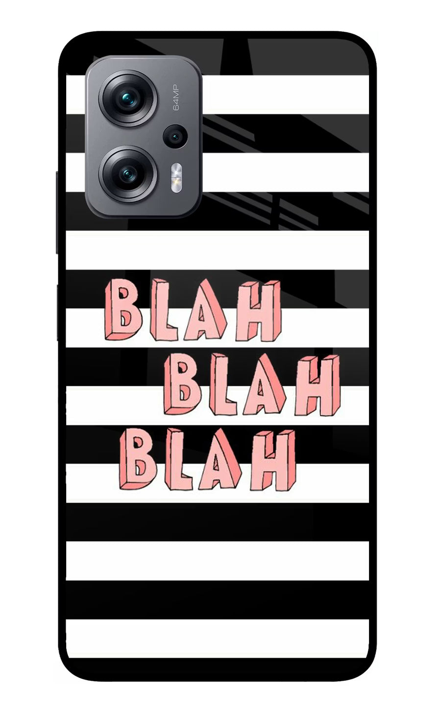 Blah Blah Blah Redmi K50i Back Cover, Glass case