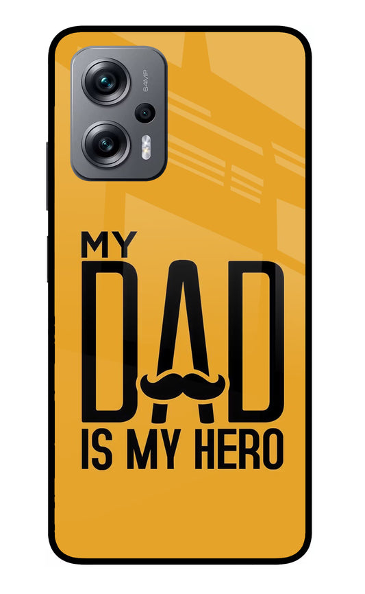 My Dad Is My Hero Redmi K50i Glass Case